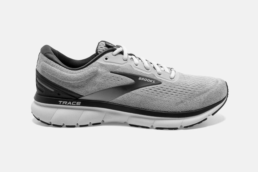 Brooks Trace Road Running Shoes Mens Grey 571498-UHT